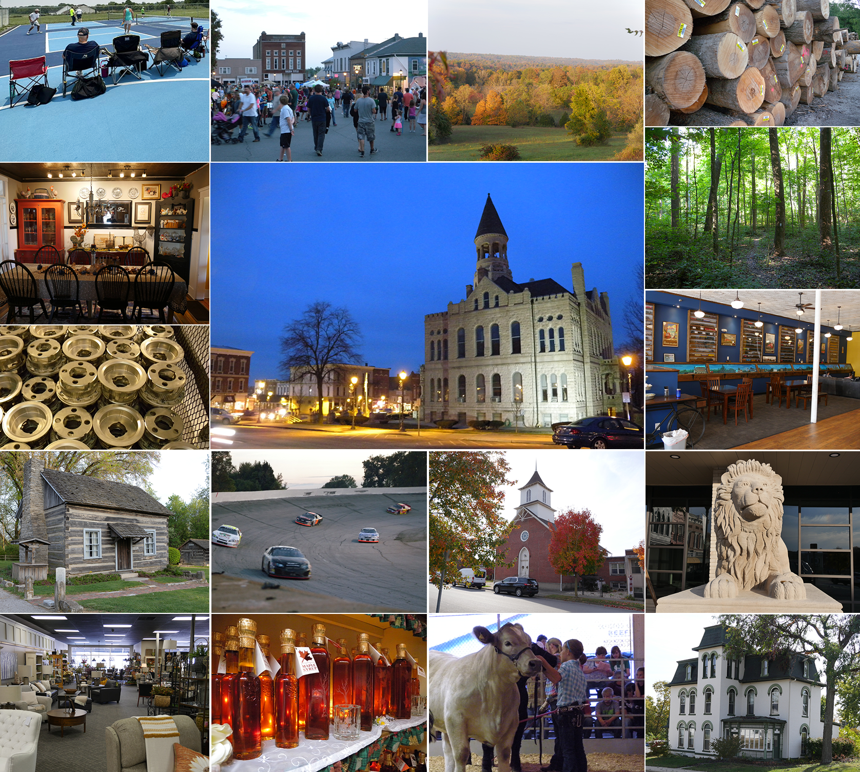 Compilation of shots of Washington County, Indiana